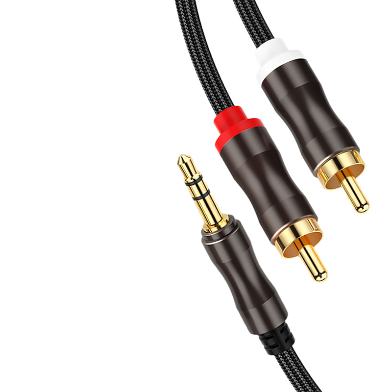 Câbles vidéo-audio colorés, Rca de Jack Cables 2 de stéréo 3.5Mm Digital au mâle pour la voiture