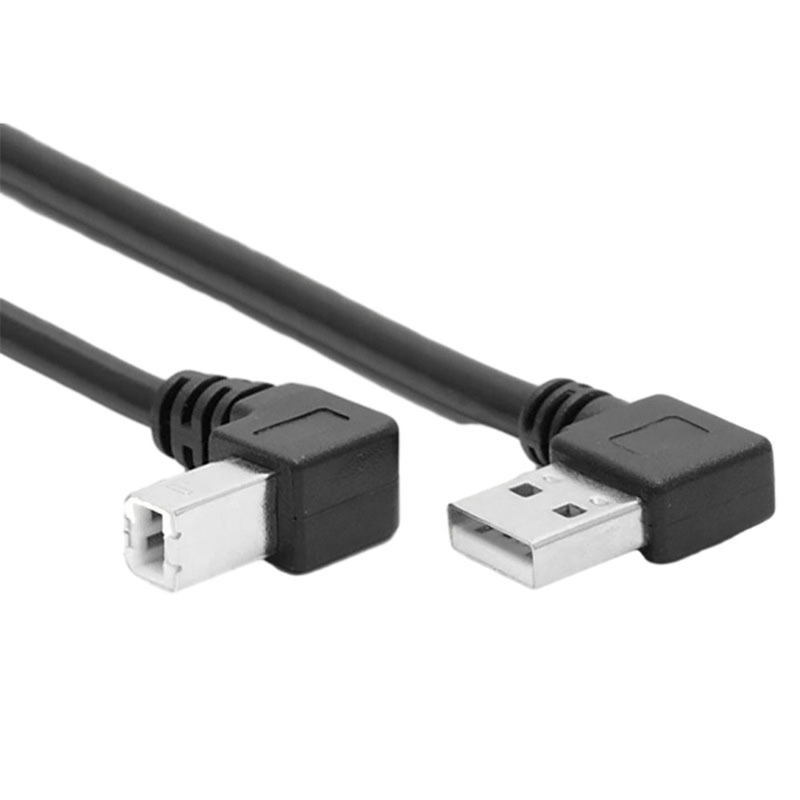 Degré L type double angle gauche à angle droit de Data Cable With 90 d'imprimante d'USB de 1 mètre