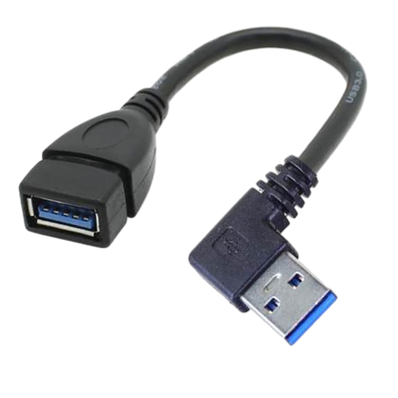 câble de données de remplissage de 2.4A USB, droite en bas de câble d'alimentation d'énergie gauche d'extension d'angle