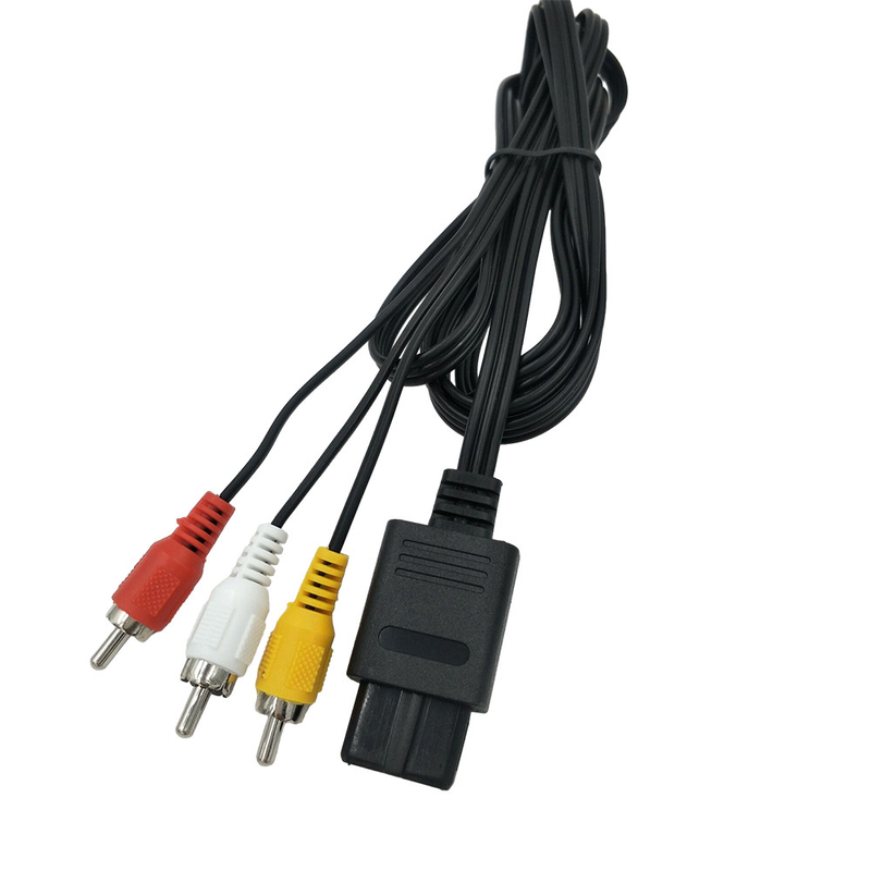 câble visuel audio de 6ft Gamecube, poids du commerce de corde composée pour Nintendo 64 N64