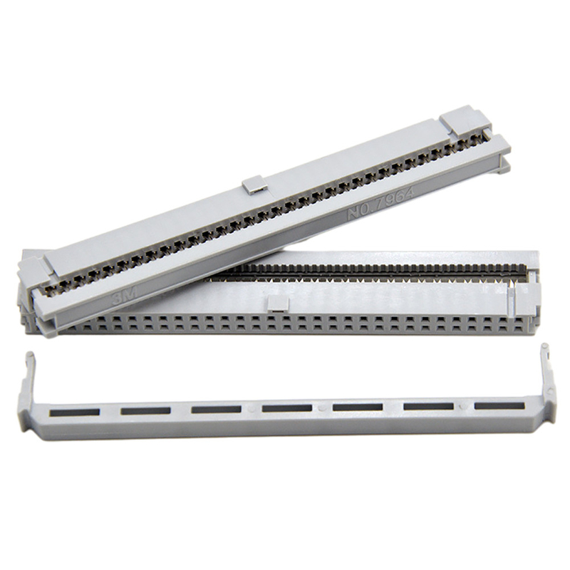 64 contact simple Gray Insulation For Flat Cable de connecteur de la borne 2,54 millimètres IDC