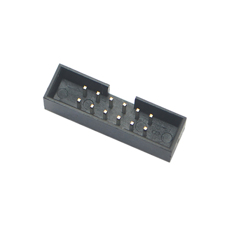 Les connecteurs femelles à angle droit de carte électronique conjuguent en-tête de boîte de lancement de la rangée 1.27mm 2.54mm
